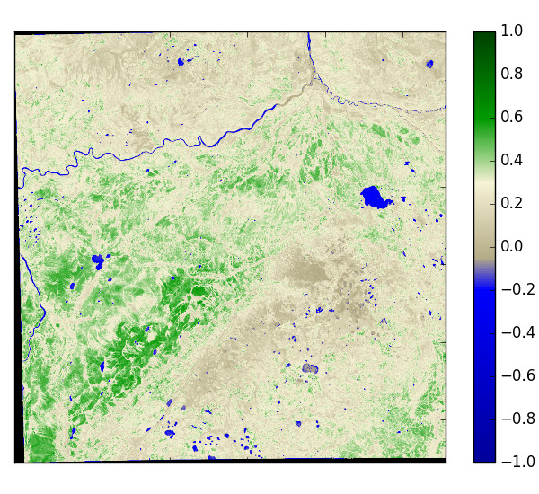 Vegetation index of the 12 April 2016