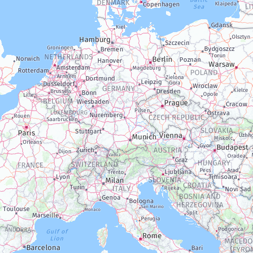 a maptile showing central Europe