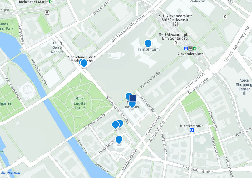 a visualization of points of interest in Berlin